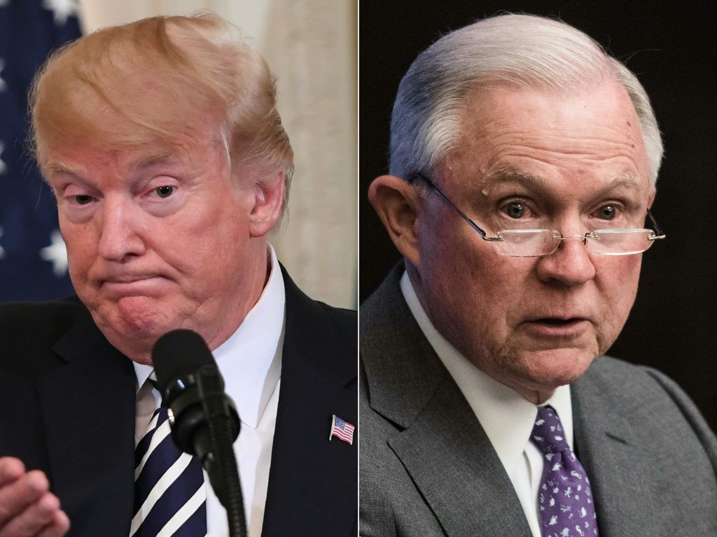 President Trump and Attorney General Jeff Sessions