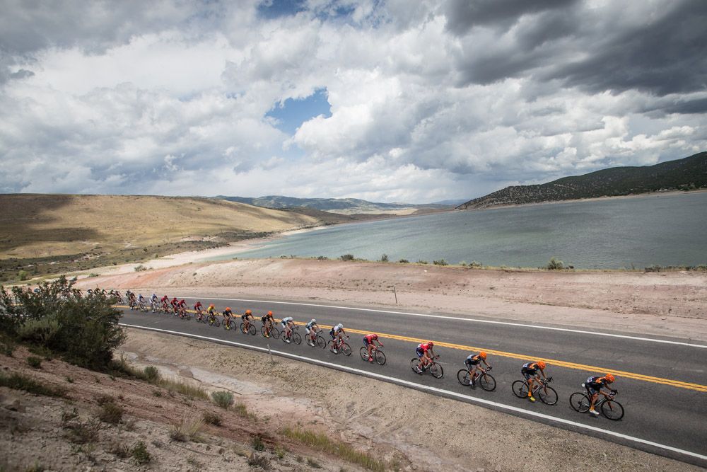 Storm clouds threatened todays race.