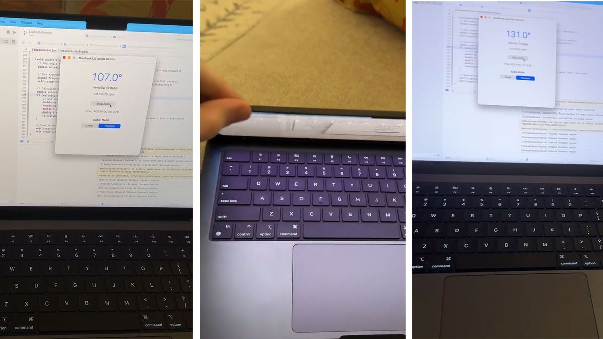 Apple MacBooks have a sensor that measures the angle of the screen —Engineer taps into hidden ‘LidAngleSensor’ API to create a creaky door simulator