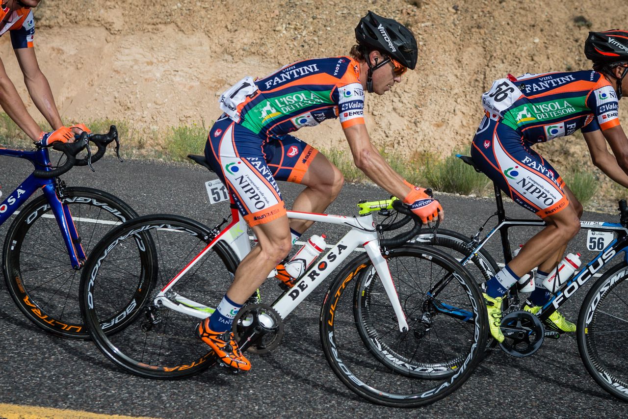 Damiano Cunego (Nippo-Vinni Fantini) sat in the field today to wait for the bigger climbs