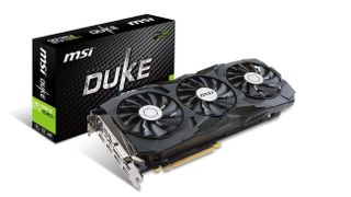 MSI Gaming GeForce GTX 1080 Ti valkoista taustaa vasten