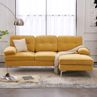 An orange sofa 