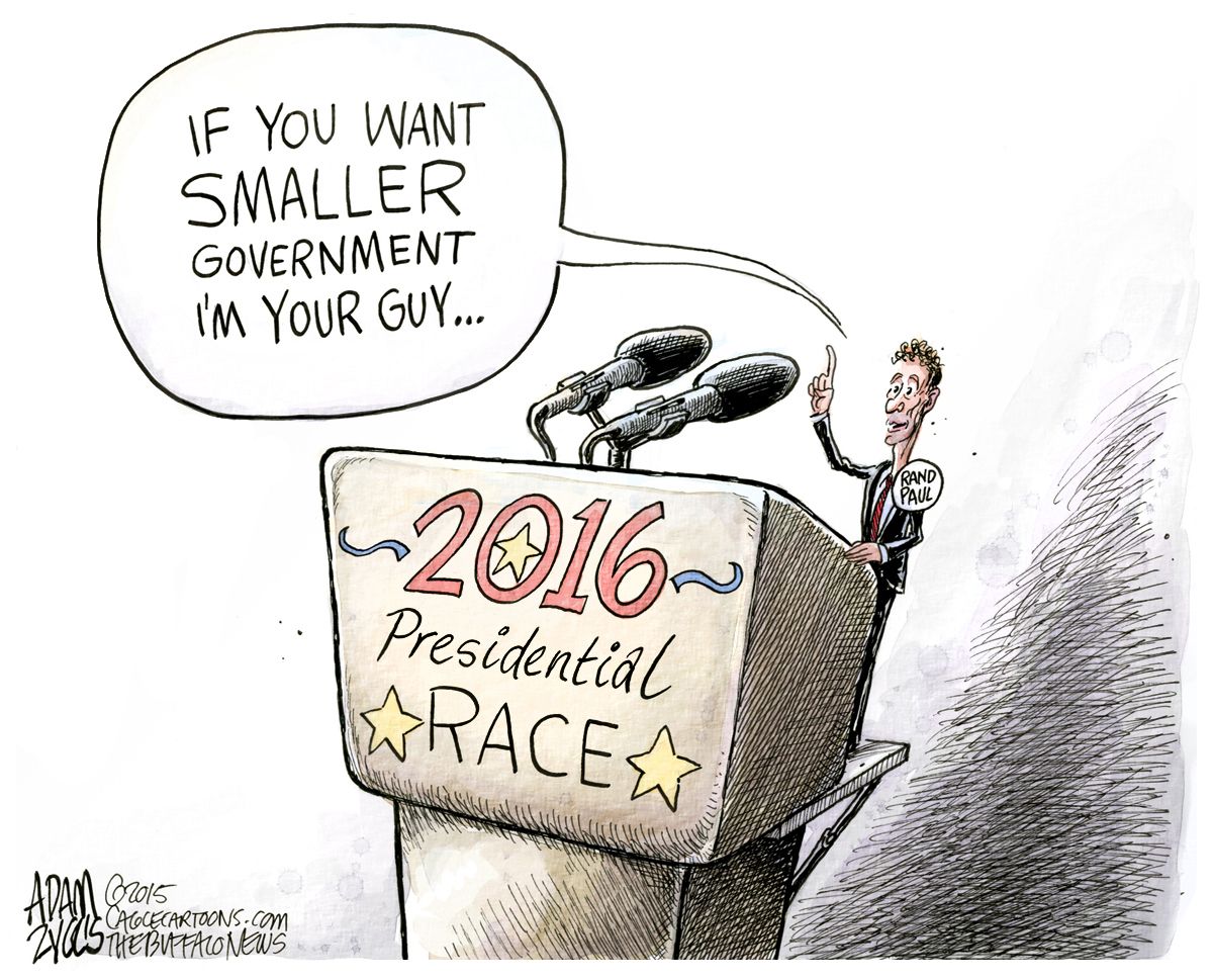 Political cartoon U.S. Rand Paul 2016