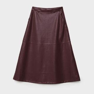 Stradivarius Leather Effect Skirt