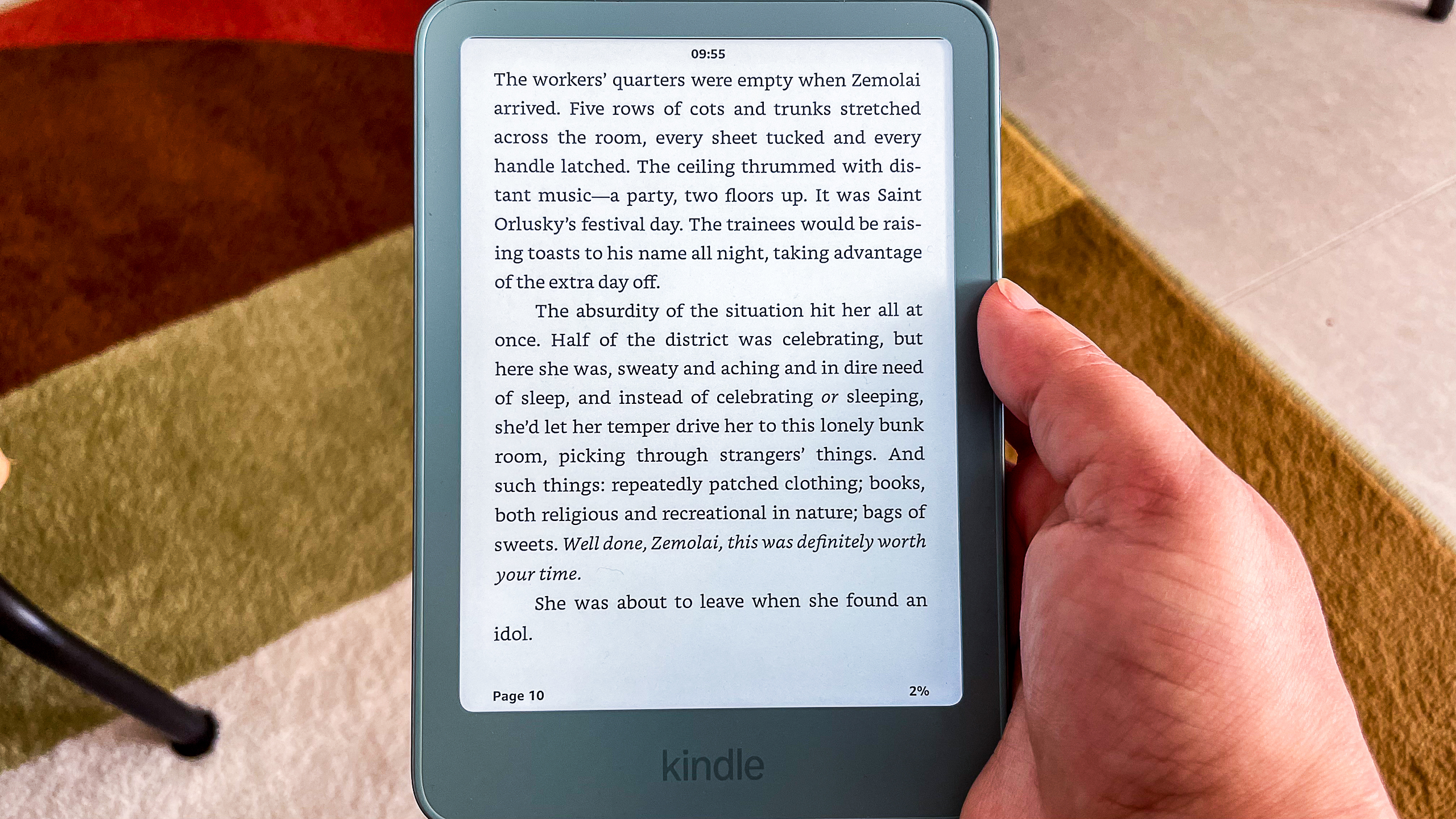 A page of an ebook on the Amazon Kindle 2026