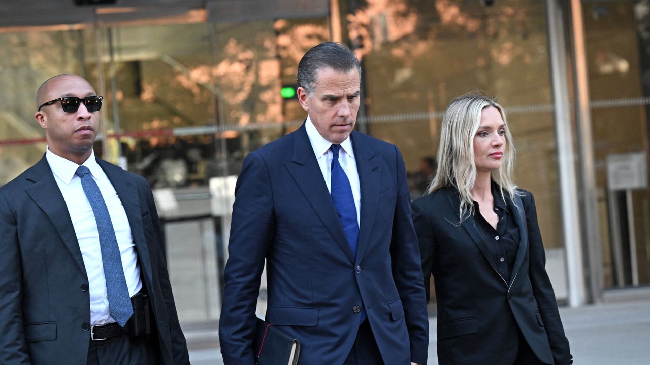 Hunter Biden and his wife, Melissa, leave federal court in Los Angeles