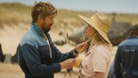 (L-R) Ryan Gosling as Colt Seavers and Emily Blunt as Jody Moreno in "The Fall Guy"