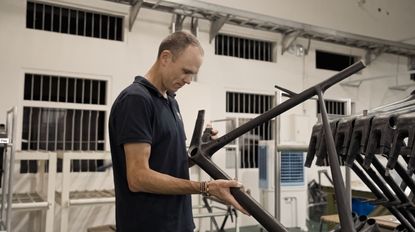 Chris Froome at the Factor factory