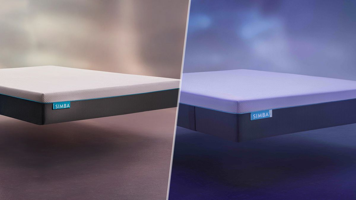 The Simba Hybrid Original mattress (left) and the SImba Hybrid Pro mattress (right)