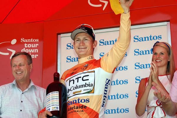 Santos ochre jersey leader Andre Greipel.