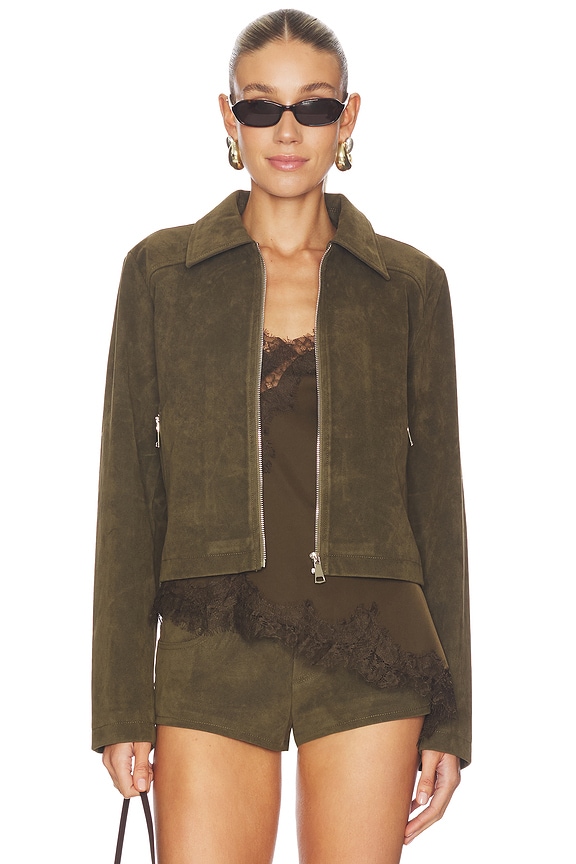 Frannie Faux Suede Jacket