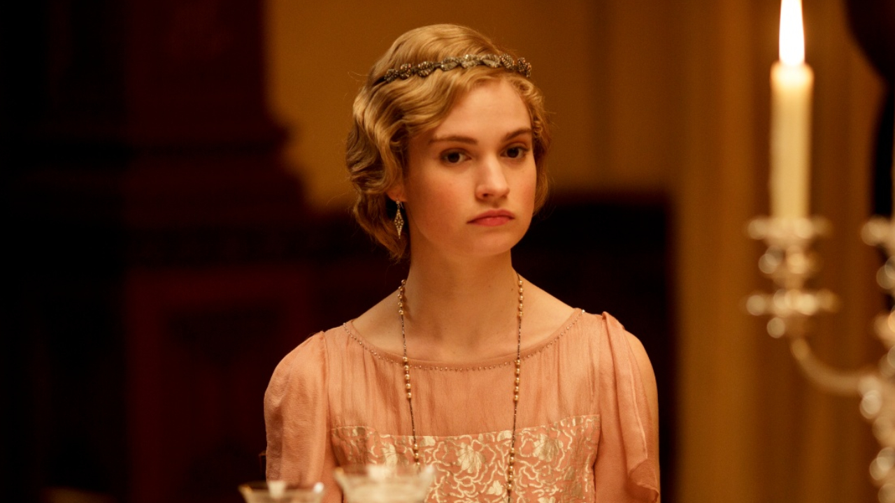 Lily James in Downton Abbey