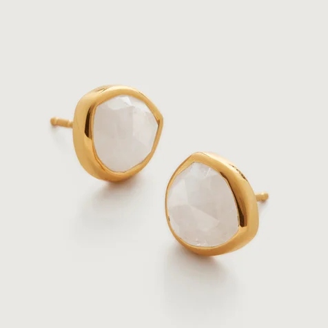 Monica Vinader Siren Earrings in Moonstone