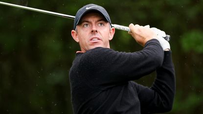 Rory McIlroy takes a shot at the Truist Championship