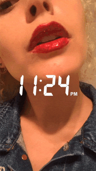 Glitter lips at 11:24m