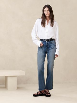 Ultra High-Rise Wide-Leg Crop Jean