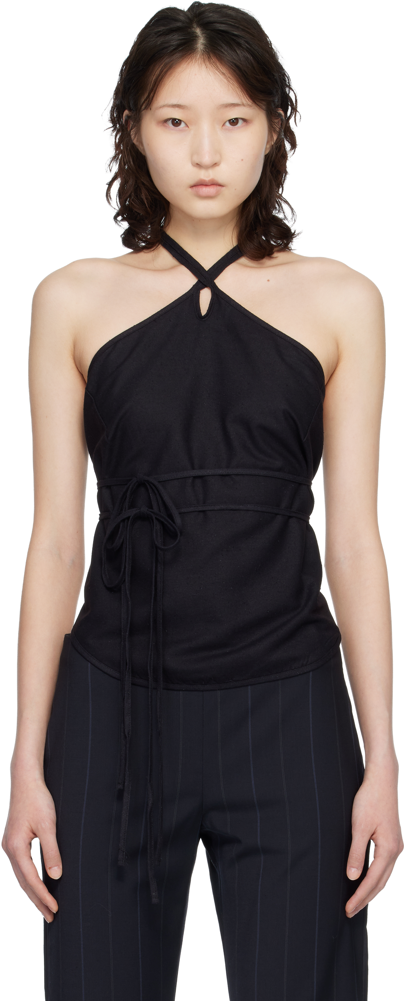 Black Wild Silk Mar Top