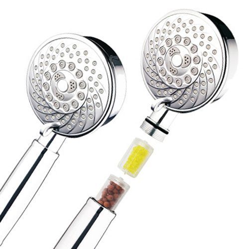 Aquagenix Fusion 7-Setting image: The showerhead has two cartridges that can be chosen from bath and body stores.