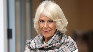 Queen Camilla visits the Ballater Community and Heritage Hub in Scotland in 2021