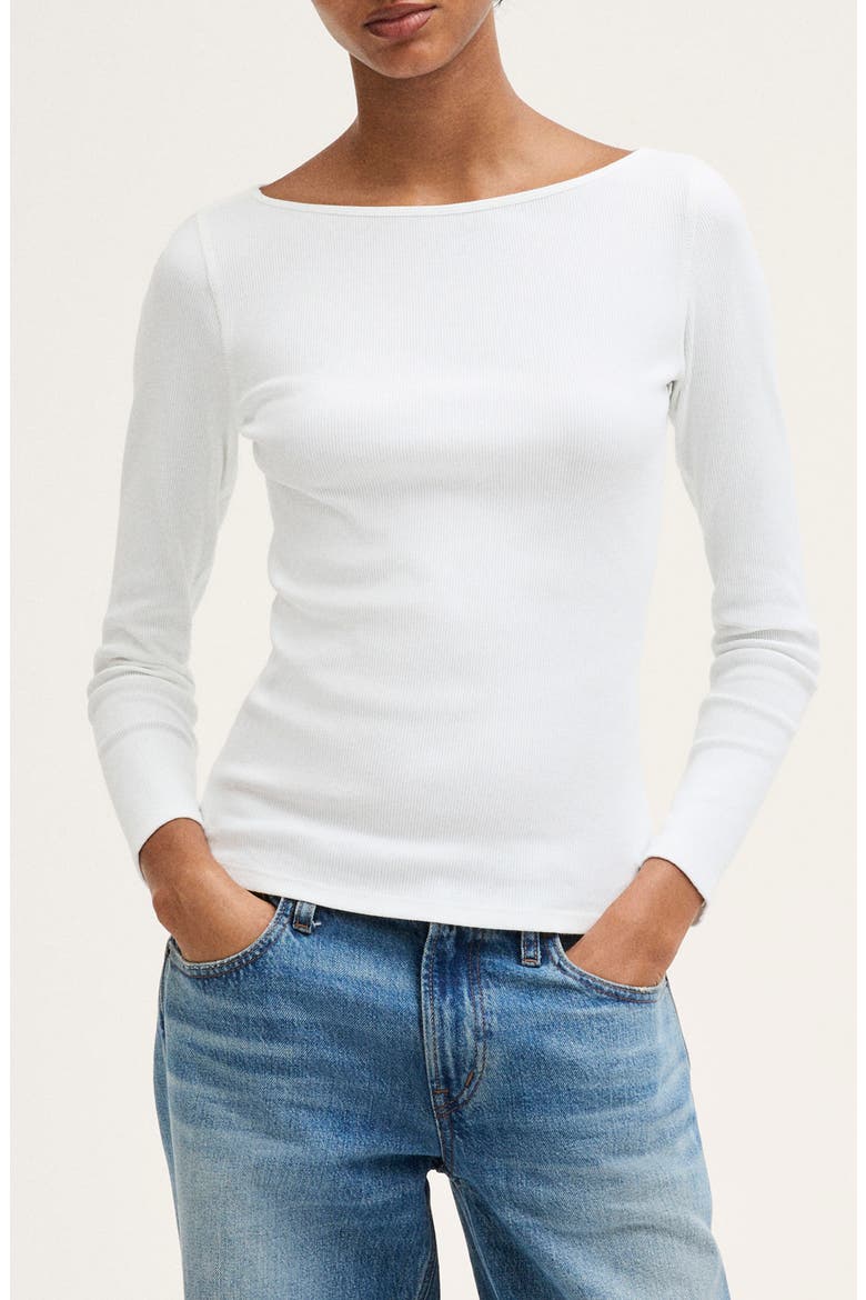 The Boatneck Layering Top in Utility Rib