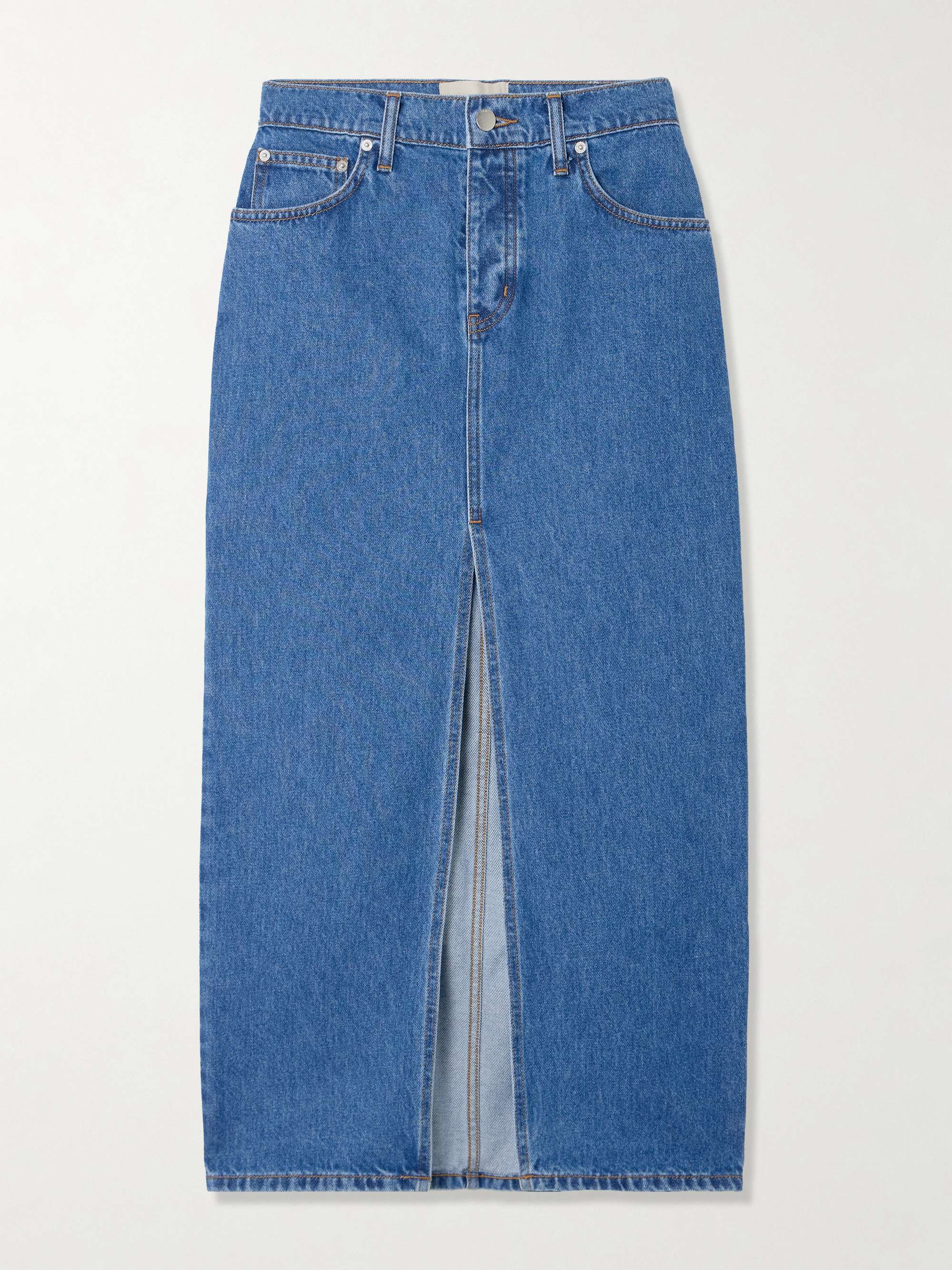 Organic Denim Maxi Skirt