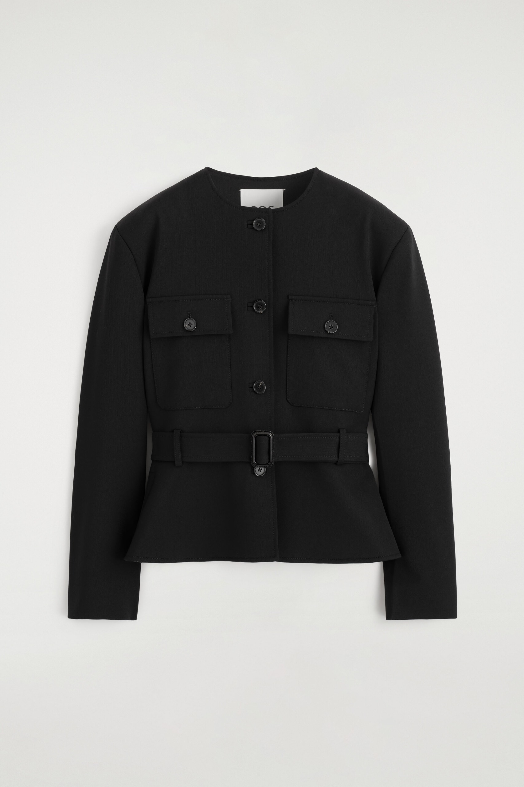 Belted Peplum Jacket