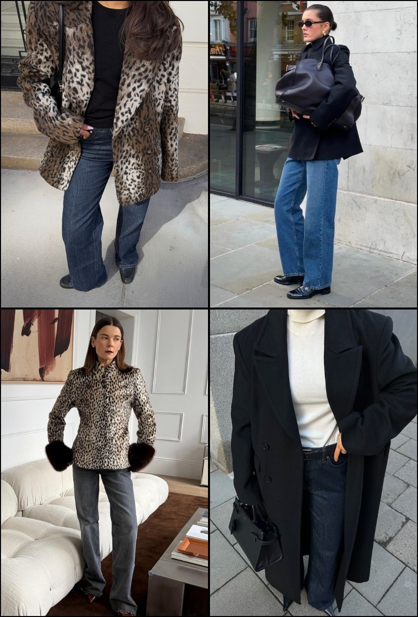 @ingridedvinsen wears indigo straight-leg jeans, @sobalera wears blue straight-leg jeans, @rikkekrefting wears grey straight-leg jeans, @hanna.bergdal wears indigo straight-leg jeans