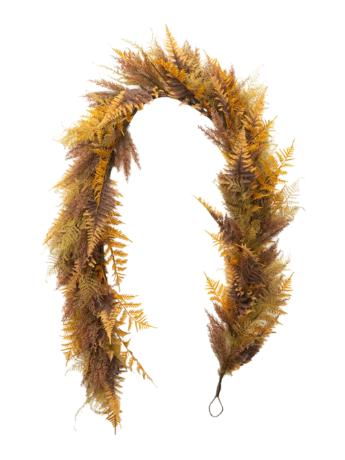 6' Faux Golden Fern Garland
