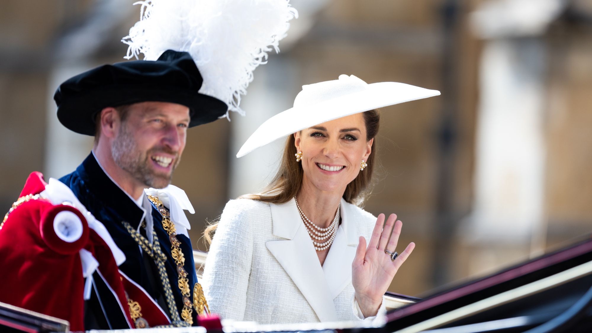 The Prince and Princess of Wales attend the Order of the Garter service at Windsor Castle