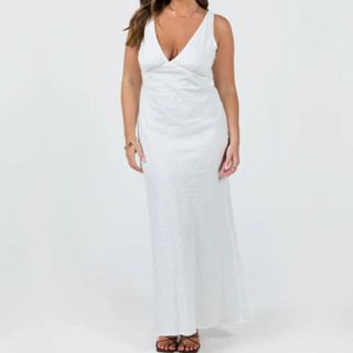 white maxi dress