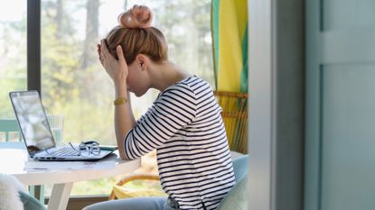 woman suffering from wfh burnout