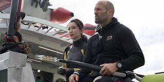 Jason Statham and Li Bingbing in The Meg