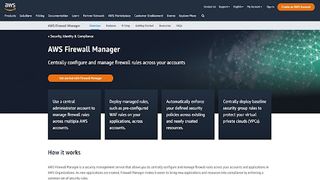Website screenshot for AWS Firewall Manager