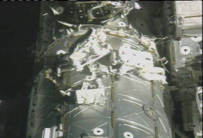 Spacewalkers Test Fire Shuttle Repair Goo Gun