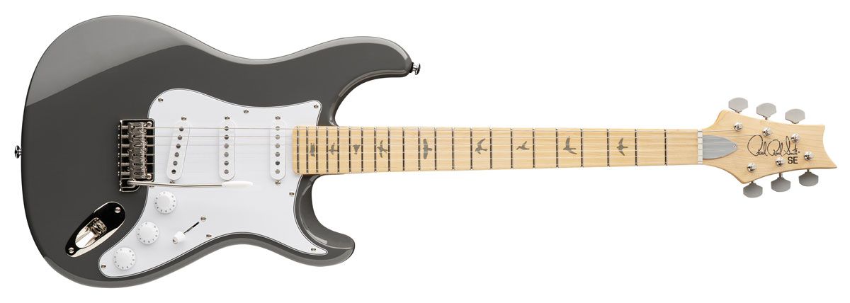 PRS's SE Silver Sky Maple in Overland Gray