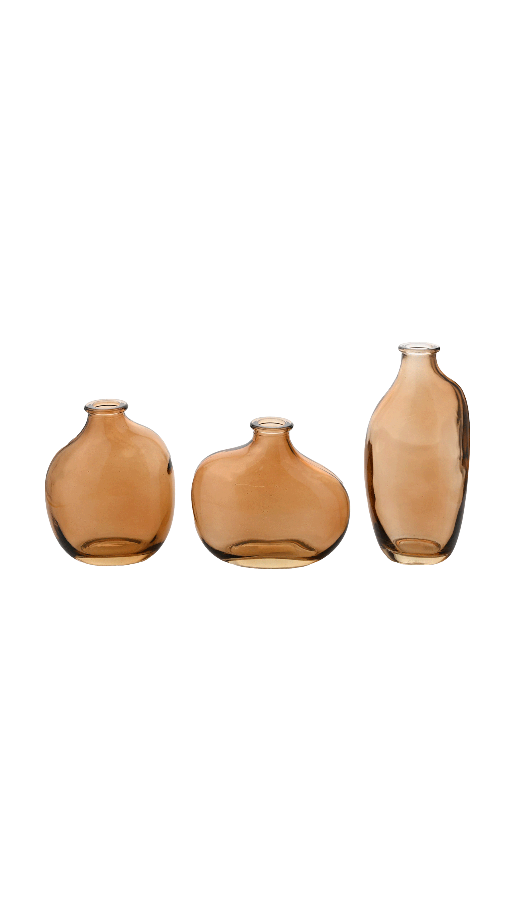 Hestia Set of 3 Glass Assorted Miniature Vases
