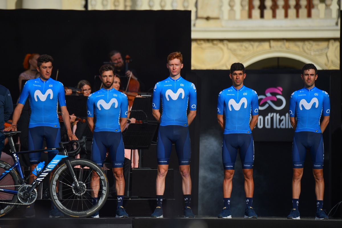 Giro d'Italia 2021 - 104th Edition - Torino - Castello del Valentino - Team Presentation - 06/05/2021 - Movistar Team - photo Dario Belingheri/BettiniPhoto&Acirc;&copy;2021