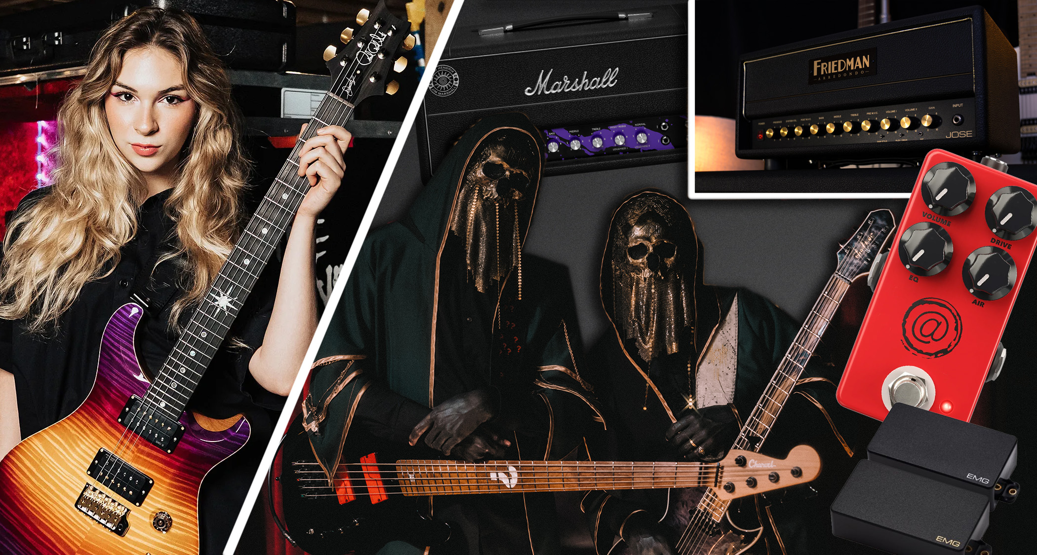 All the best gear from the week ending Aug 28, ft. Dany Villareal with her new PRS, Sleep Token's Jackson and Charvel collab, plus fresh drops from Friedman, Marshall, EMG and JHS Pedals