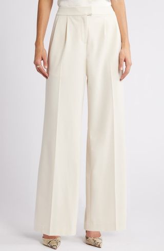 Pleated Wide Leg Pants