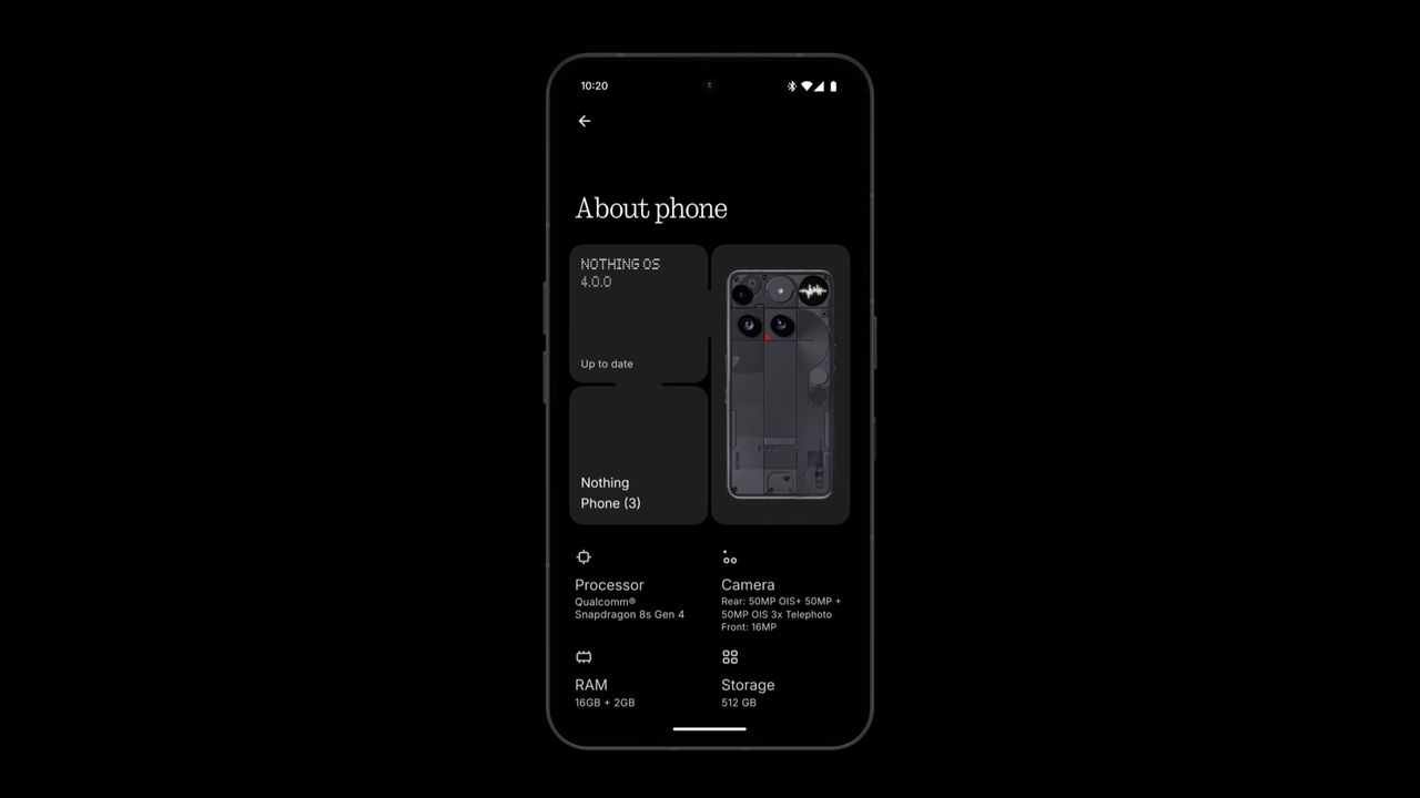 Images showcasing Nothing OS 4.0's new features