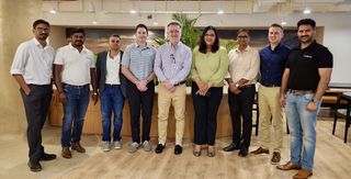 The AVI-SPL India team at its new office.