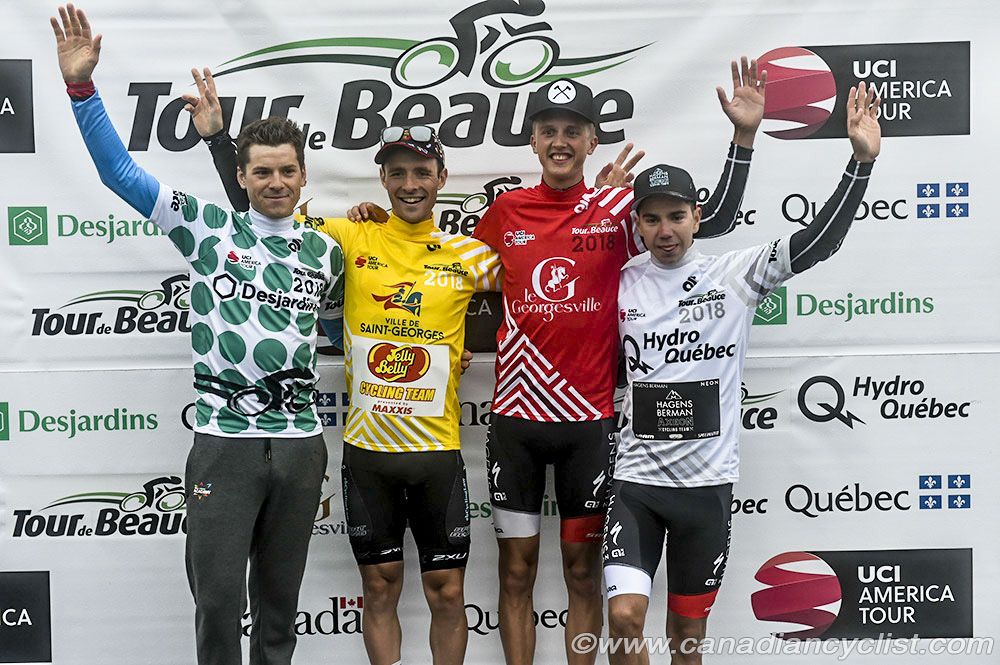 Jerseys after stage 2: Benjamin Perry, Jack Burke, Thomas Revard, Rui Oliveira