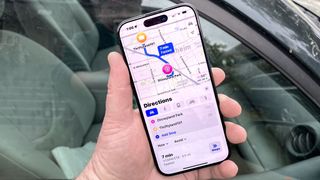 turn-by-turn directions in Apple Maps on an iPhone