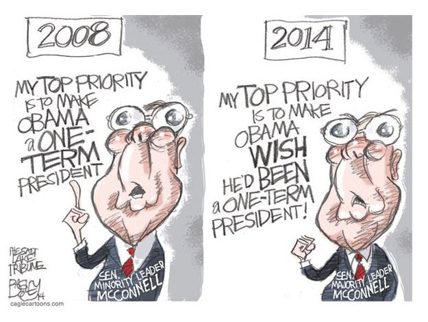 Political cartoon Senate McConnell Obama