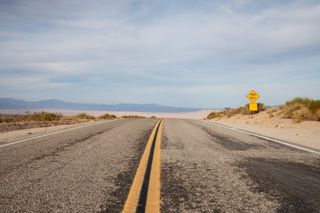 Doug Aitken image of desert road
