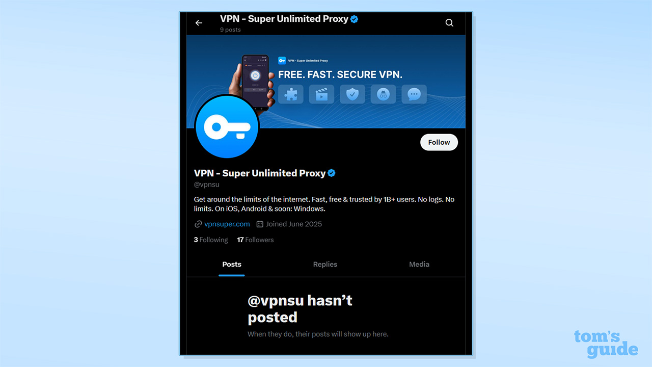 Screenshot of VPN - Super Unlimited Proxy X account