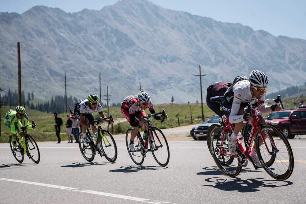 Laurent Didier (Trek) tucked in on the descent