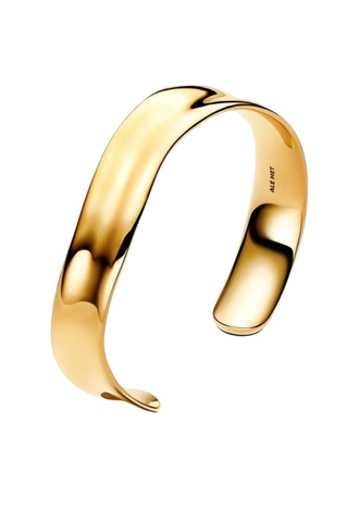 Organically Shaped Broad Open Bangle