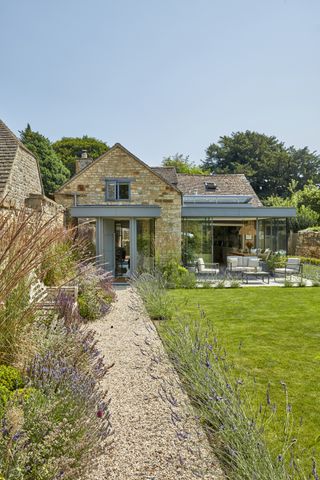 glass porch and side extensions to cotswolds cottage