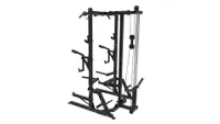 The MuscleSquad Phase 2 Quarter Rack & Pulley system is the best cheap multi-gym
